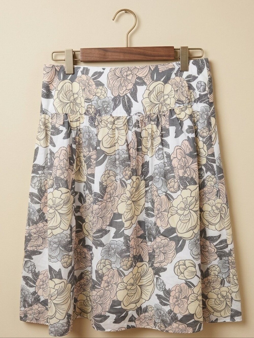 Banana Republic Floral Flutter Midi Skirt Sz 4  100% Cotton NWT Cottagecore
